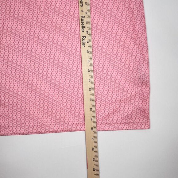 Etonic Golf Polo Shirt‎ Mens Size XXL Pink Geometric Print Short Sleeve Stretch - Picture 8 of 8